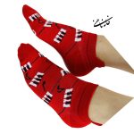 جوراب-نانو-قرمز،-با-طرح-کیبرد،-سایز-بزرگسال
